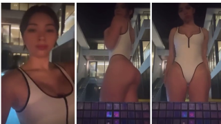 Aishah Sofey AKA Kawaii Sofey Sexy Pool Teasing